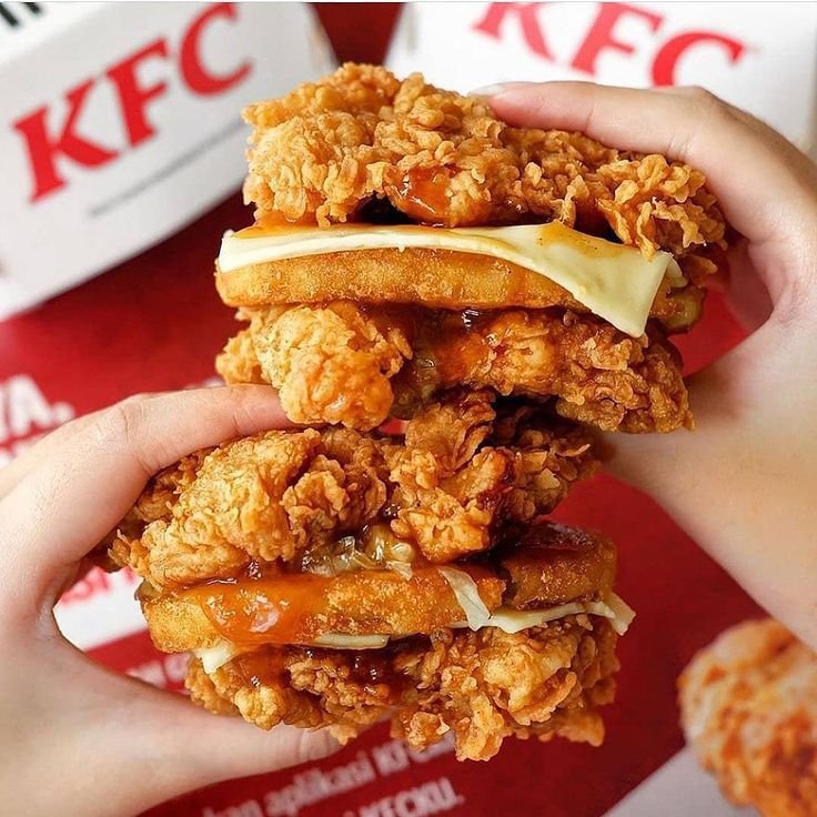 Double Down - KFC, an unhealthy fast food option.