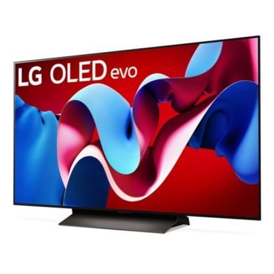 LG OLED48A1PUA with vibrant color display on a compact 48-inch screen.